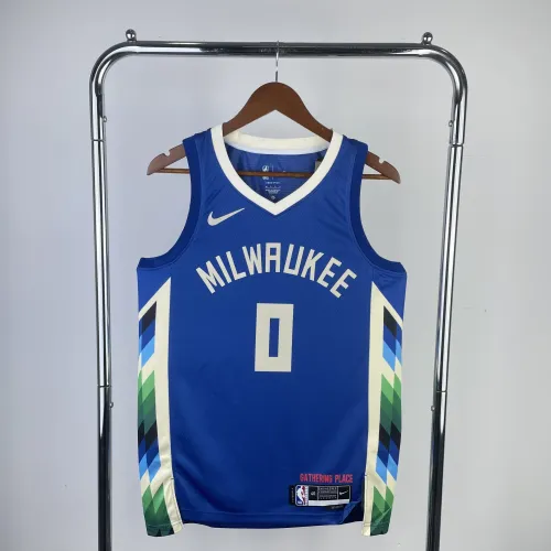 2023/24 Milwaukee Bucks City Edition Damian Lillard #0 Herenshirt