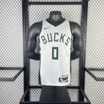 2023/24 Milwaukee Bucks Home Weiß Damian Lillard #0 Herren Trikot