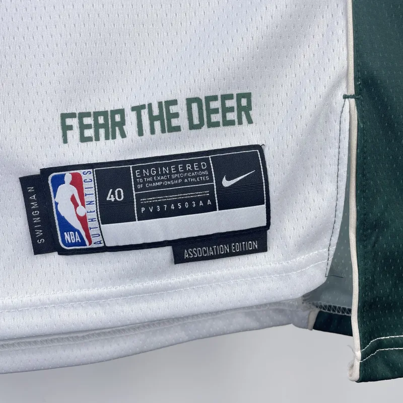 2023/24 Milwaukee Bucks Home Weiß Damian Lillard #0 Herren Trikot