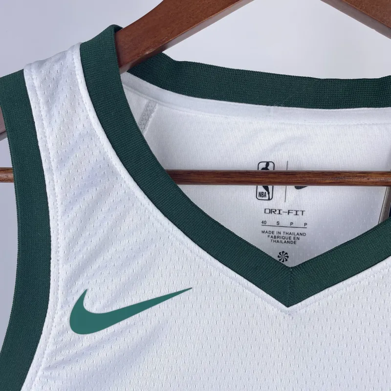 2023/24 Milwaukee Bucks Home Weiß Damian Lillard #0 Herren Trikot