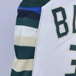 2023/24 Milwaukee Bucks Home Weiß Damian Lillard #0 Herren Trikot