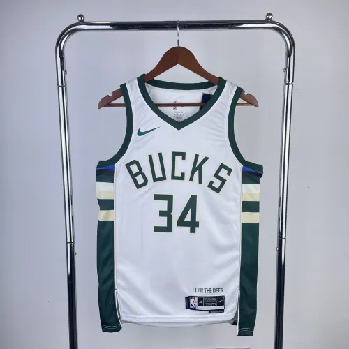 Milwaukee Bucks Heimtrikot 2023/24, Weiß, Giannis Antetokounmpo, #34, Herren