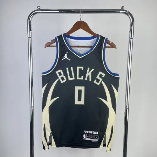 2023/24 Milwaukee Bucks Jordan Edition Damian Lillard #0 Maillot Hommes
