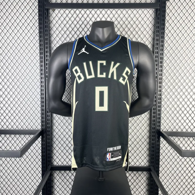 2023/24 Milwaukee Bucks Jordan Edition Damian Lillard #0 Men’s Jersey
