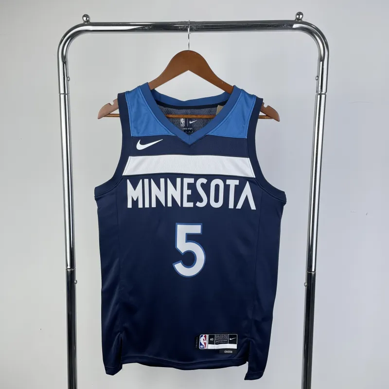 2023/24 Minnesota Timberwolves Away Blue Anthony Edwards #5 Men’s Jersey