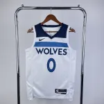 2023/24 Minnesota Timberwolves Home White D'Angelo Russell #0 Camisola para homem 2023/24 Minnesota Timberwolves Home White D'Angelo Russell #0 Camisola para homem