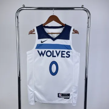 2023/24 Minnesota Timberwolves Home White D'Angelo Russell #0 Camisola para homem