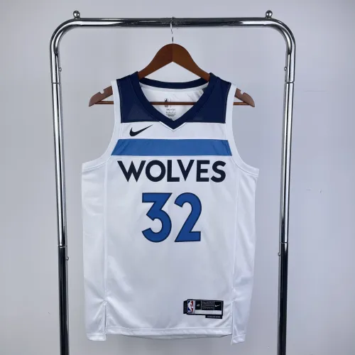 2023/24 Minnesota Timberwolves Home White Karl-Anthony Towns #32 Maillot Hommes
