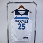 2023/24 Minnesota Timberwolves Home White Derrick Rose #25 Men's Jersey 2023/24 Minnesota Timberwolves Home White Derrick Rose #25 Men’s Jersey