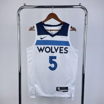 2023/24 Minnesota Timberwolves Home White Anthony Edwards #5 Men's Jersey