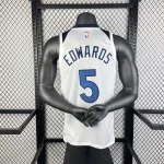 2023/24 Minnesota Timberwolves Home White Anthony Edwards #5 Men’s Jersey