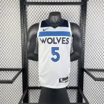 2023/24 Minnesota Timberwolves Home White Anthony Edwards #5 Men’s Jersey