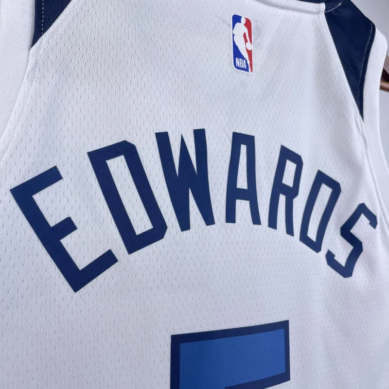 2023/24 Minnesota Timberwolves Home White Anthony Edwards #5 Men’s Jersey