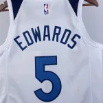 2023/24 Minnesota Timberwolves Home White Anthony Edwards #5 Men’s Jersey