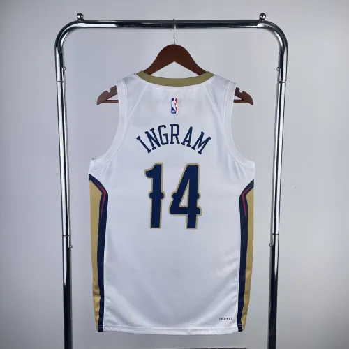 Maglia da casa bianca dei New Orleans Pelicans 2023-24 di Brandon Ingram (#14) da uomo