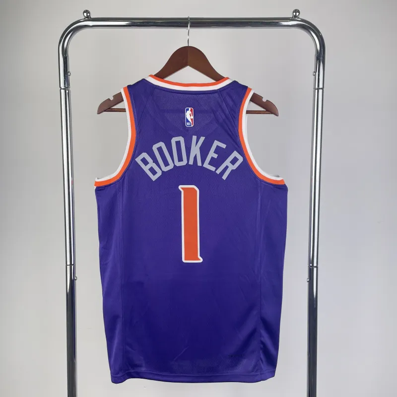 2023/24 Phoenix Suns Purple Devin Booker #1 Men's Jersey