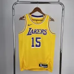2023/24 Los Angeles Lakers Austin Reaves #15 Geel Heren Jersey 2023/24 Los Angeles Lakers Austin Reaves #15 Yellow Men’s Jersey