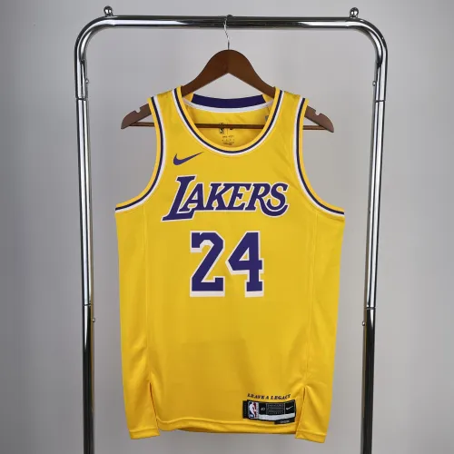2023/24 Los Angeles Lakers Kobe Bryant #24 Geel Heren Jersey