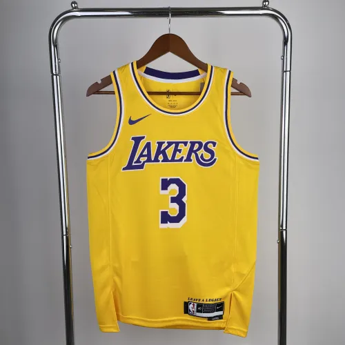 Maillot homme jaune Anthony Davis #3 des Lakers de Los Angeles, saison 2023/24