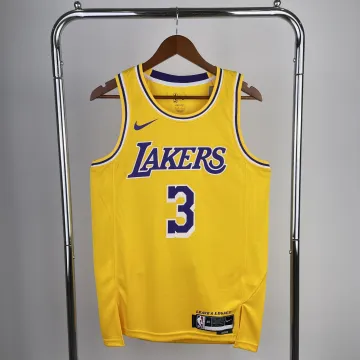 2023/24 Los Angeles Lakers Anthony Davis #3 Yellow Men's Jersey