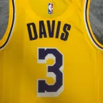 2023/24 Los Angeles Lakers Anthony Davis #3 Yellow Men’s Jersey
