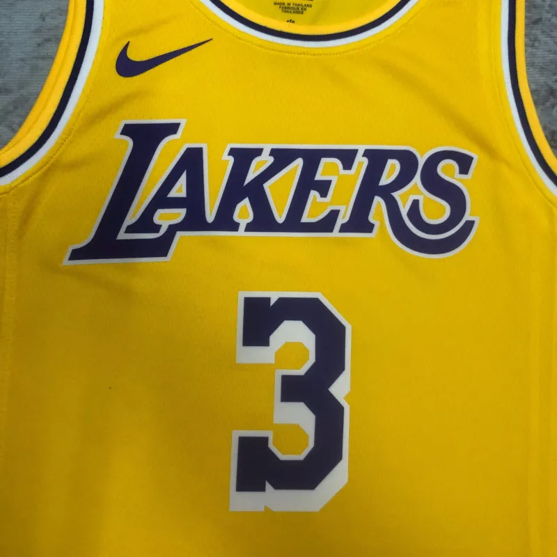 2023/24 Los Angeles Lakers Anthony Davis #3 Yellow Men’s Jersey