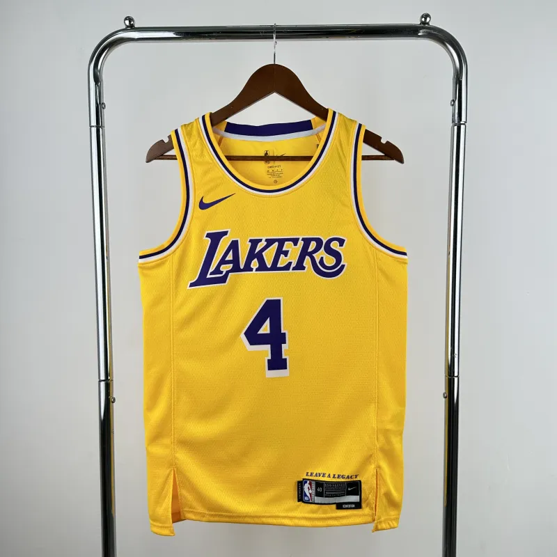 2023/24 Los Angeles Lakers Dalton Knecht #4 Yellow Men’s Jersey