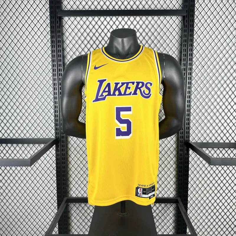 2023/24 Los Angeles Lakers Deandre Ayton #5 Gelb Herren Trikot
