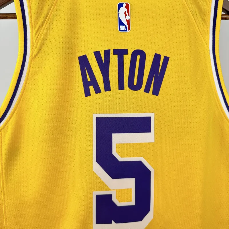 2023/24 Los Angeles Lakers Deandre Ayton #5 Gelb Herren Trikot