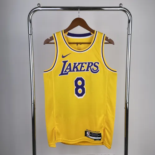 2023/24 Los Angeles Lakers Kobe Bryant #8 Gelb Herren Trikot