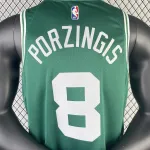 2023/24 Boston Celtics Kristaps Porzingis #8 Green Men's Jersey