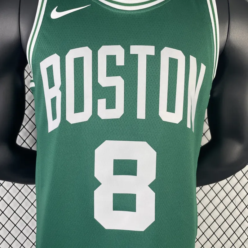 2023/24 Boston Celtics Kristaps Porzingis #8 Green Men's Jersey
