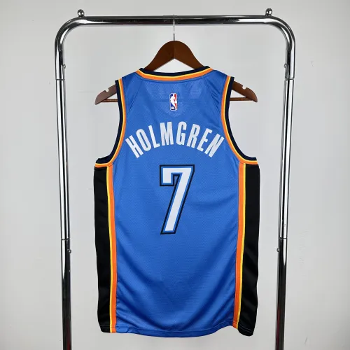 2023-24 Oklahoma City Thunder Blue Chet Holmgren #7 Men’s Jersey