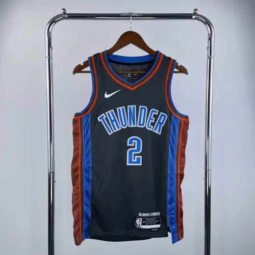 2023-24 Oklahoma City Thunder City Edition Shai Gilgeous-Alexander #2 Camisola para homem