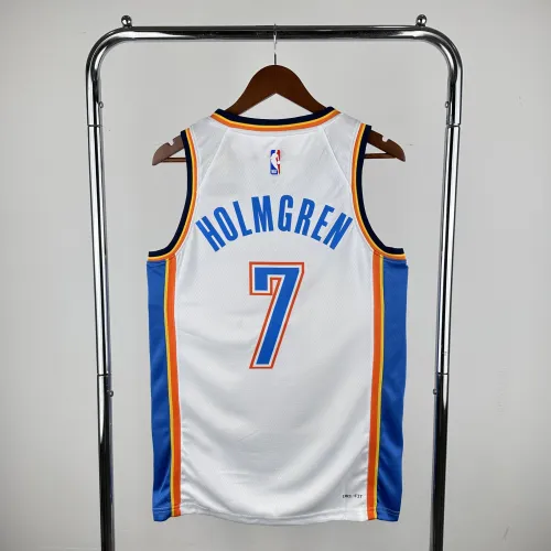 2023-24 Oklahoma City Thunder White Chet Holmgren #7 Men’s Jersey