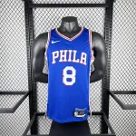 2023/24 Philadelphia 76ers Auswärts Blau Paul George #8 Herren Trikot