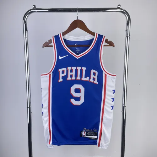 2023/24 Philadelphia 76ers Weg Blauw #9 Herenshirt