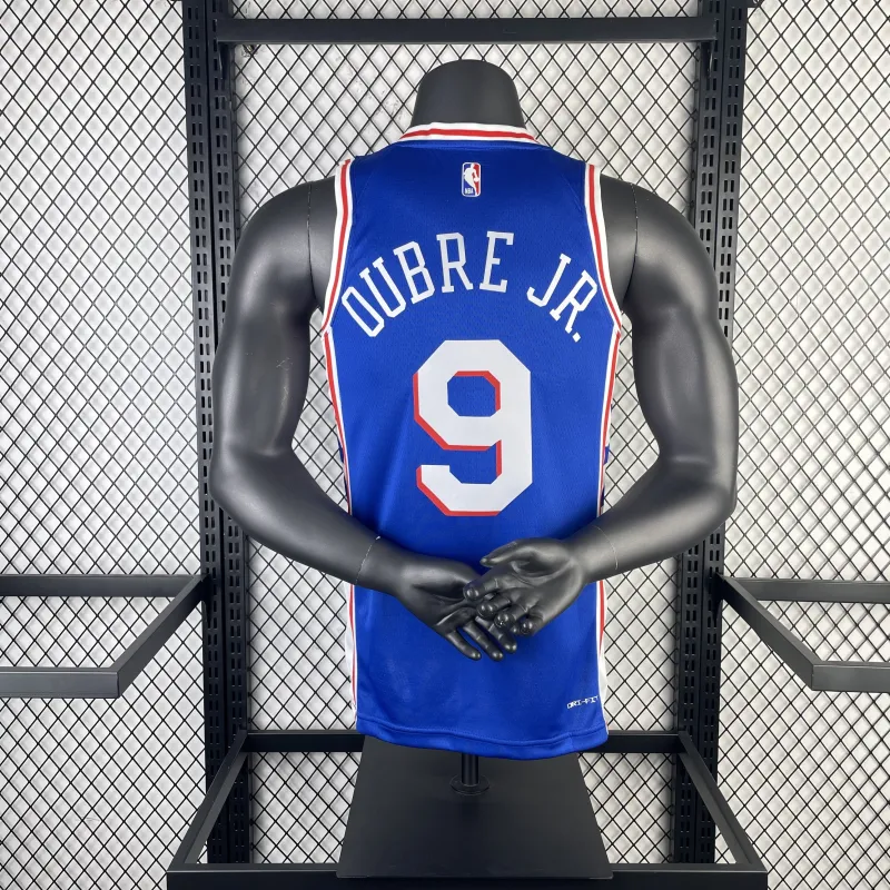 2023/24 Philadelphia 76ers Weg Blauw #9 Herenshirt