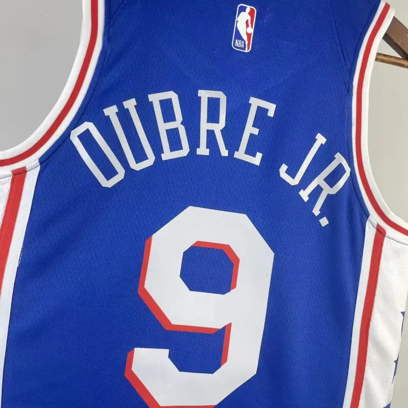 2023/24 Philadelphia 76ers Weg Blauw #9 Herenshirt