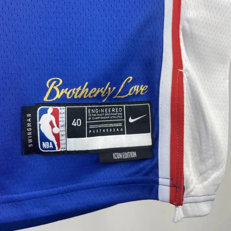 2023/24 Philadelphia 76ers Weg Blauw #9 Herenshirt