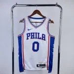 Maillot homme blanc domicile 2023/24 des Philadelphia 76ers, Tyrese Maxey, #0 2023/24 Philadelphia 76ers Home White Tyrese Maxey #0 Men’s Jersey
