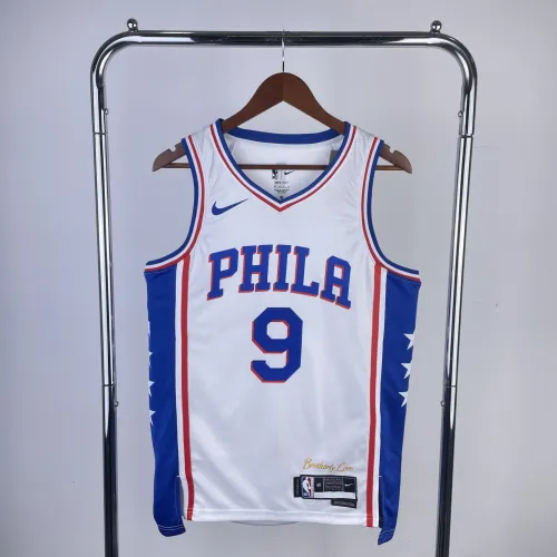 2023/24 Philadelphia 76ers Home White #9 Men's Jersey
