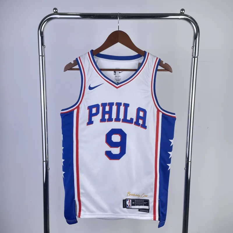 2023/24 Philadelphia 76ers Home White #9 Men’s Jersey