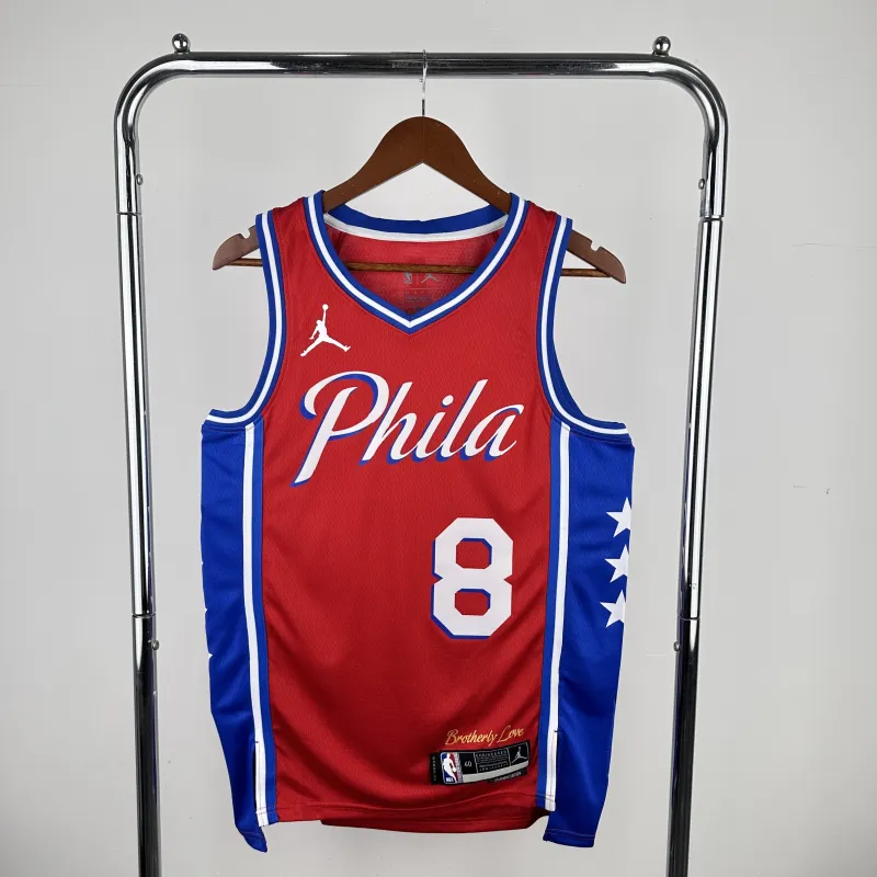 2023/24 Philadelphia 76ers Jordan Edition Paul George #8 Camisola para homem