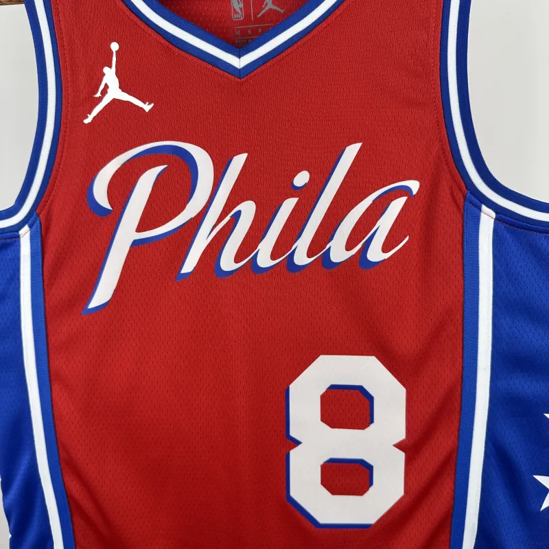 2023/24 Philadelphia 76ers Jordan Edition Paul George #8 Camisola para homem