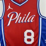 2023/24 Philadelphia 76ers Jordan Edition Paul George #8 Camisola para homem