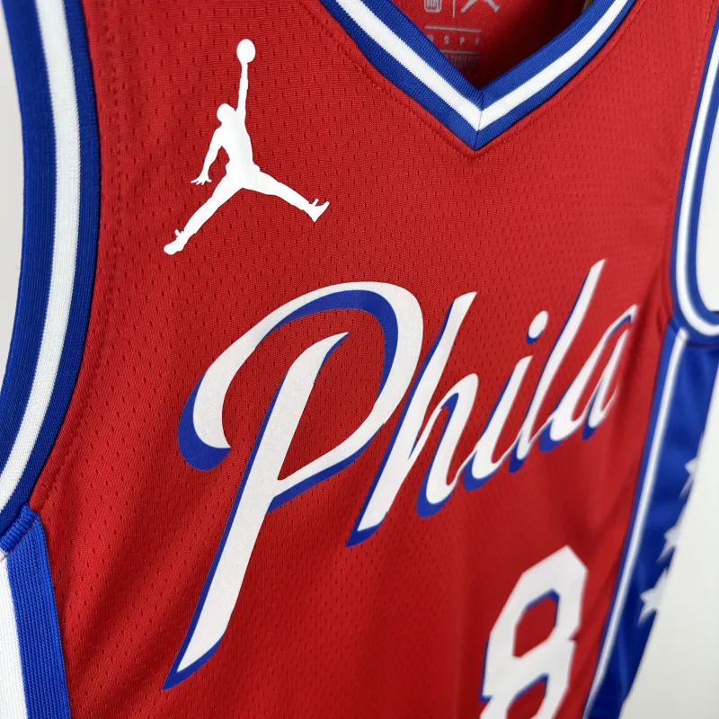 2023/24 Philadelphia 76ers Jordan Edition Paul George #8 Camisola para homem