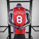 2023/24 Philadelphia 76ers Jordan Edition Paul George #8 Camisola para homem