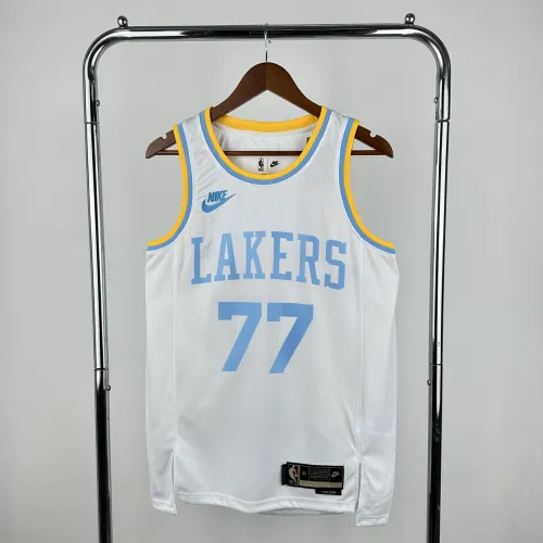 Camisa retrô masculina do Los Angeles Lakers 2023/24, Luka Doncic #77