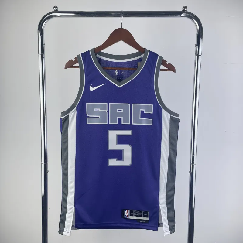 Maillot homme De’Aaron Fox #5 violet des Sacramento Kings (extérieur) saison 2023-24